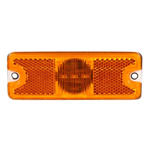 Surface-Mount 4-1/2" Rectangular LED Mrkr/Clrnc Light Kit w/ Reflex - 3 Diodes, Weather Connector, 12V (Amb)