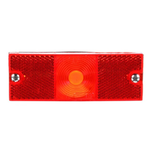 Surface-Mount 4-1/2" Rectangular Incandescent Mrkr/Clrnc Light Kit w/ Reflex and Socket Assembly - 12V (Red)