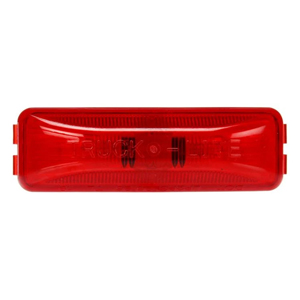 Bracket-Mount 3-3/4" Rectangular PC-Rated Incandescent Mrkr/Clrnc Light - Male Pin, 12V (Red)