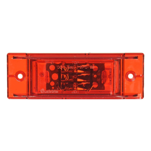 Surface-Mount 6" Rectangular PC-Rated LED Mrkr/Clrnc Light - 8 Diodes, Fit N' Forget M/C, 12V (Red)