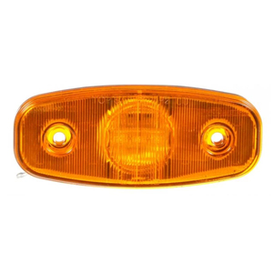 Surface-Mount 4-3/4" Rectangular LED Mrkr/Clrnc Light - 3 Diodes, 0.180 Bullet, Hardwired, 12V (Amb)