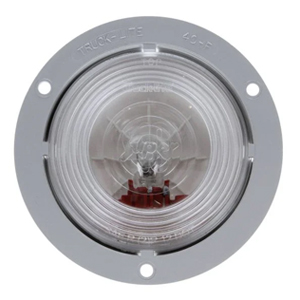 Super 40® Flange-Mount 5-1/2" Round Incandescent Back-Up Light w/ Gray Housing - PL-2, 12V (Wht)