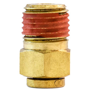 3/8" x 1/8" Male Connector, Push-to-Connect, Brass/Composite