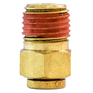 3/8" x 3/8" Male Connector, Push-to-Connect, Brass/Composite
