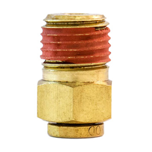 1/2" x 3/8" Male Connector, Push-to-Connect, Brass/Composite