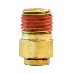1/2" x 1/2" Male Connector, Push-to-Connect, Brass/Composite