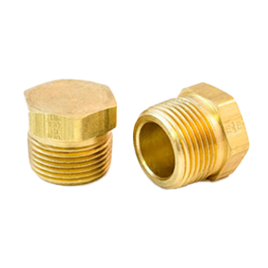 TRS-SPPH-12 Brass Hex Pipe Plug, 3/4" NPT Male, Hollow Core, -65°F to 250°F