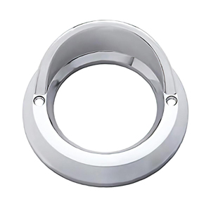 Round 2" Side Marker Light Chrome Bezel w/ Visor