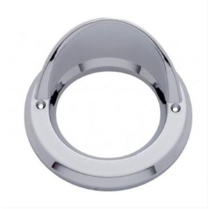 Round 2-1/2" Clearance Light Chrome Bezel w/ Visor