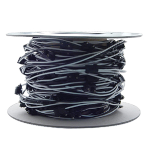 100 Count 2-Prong Male Bullet Plug with 12" Lead Between Plugs