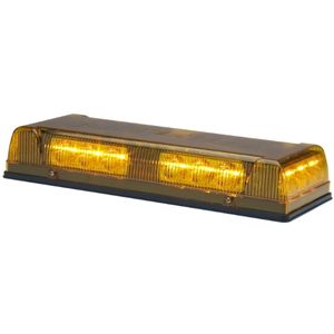 Super-LED® CON3™ Responder® 17" Perm-Mount Low-Profile Mini Lightbar w/ Polycarbonate Base - Class I, 12-24V (Amb)