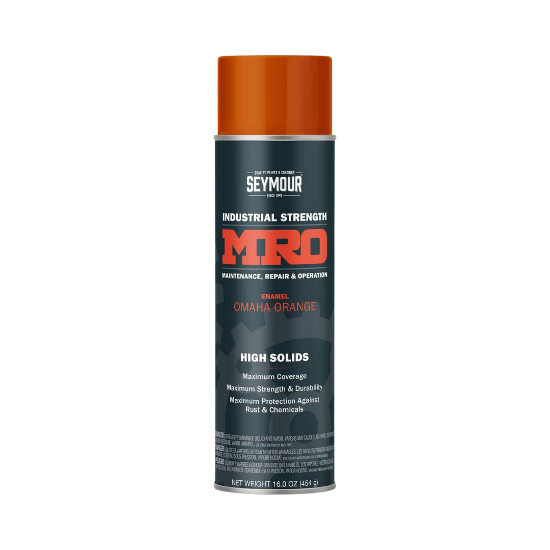 Seymour MRO Omaha Orange Industrial-Grade High Solids Spray Paint