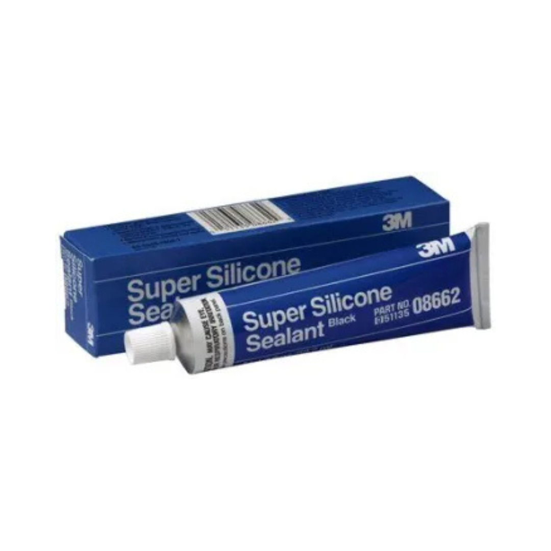 Black Super Silicone Sealant 08662, 3 oz tube
