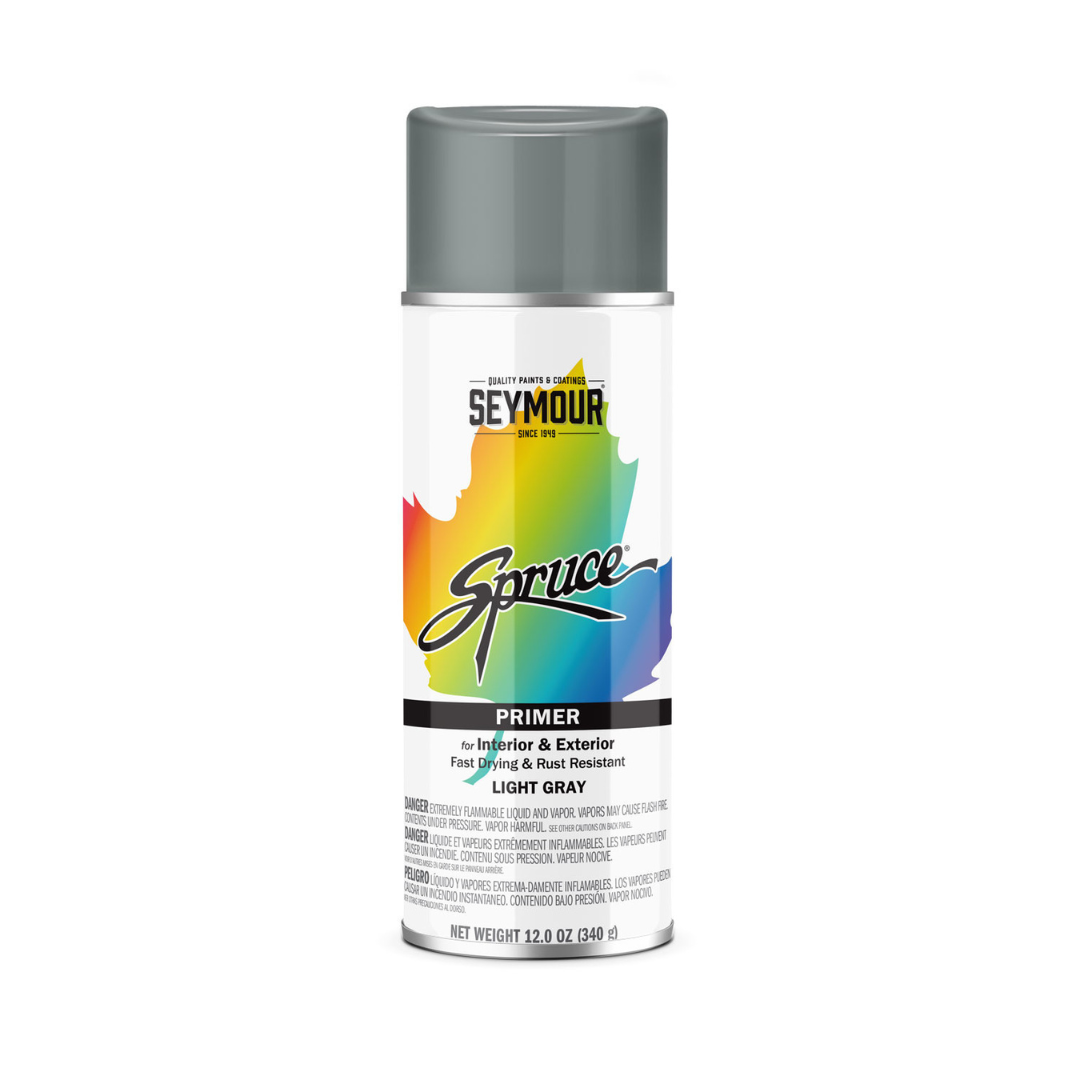Seymour Spruce Light Gray Primer Spray Paint 12 oz