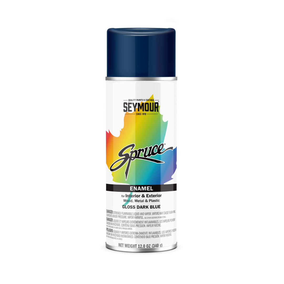 Seymour Spruce Gloss Dark Blue Enamel Spray Paint 12oz