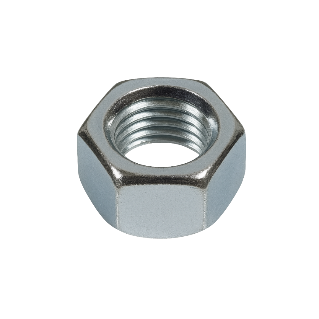 Heavy Duty Hex Nut – 1/2"-13 – 7/8" Width – Carbon Steel – Plated Finish
