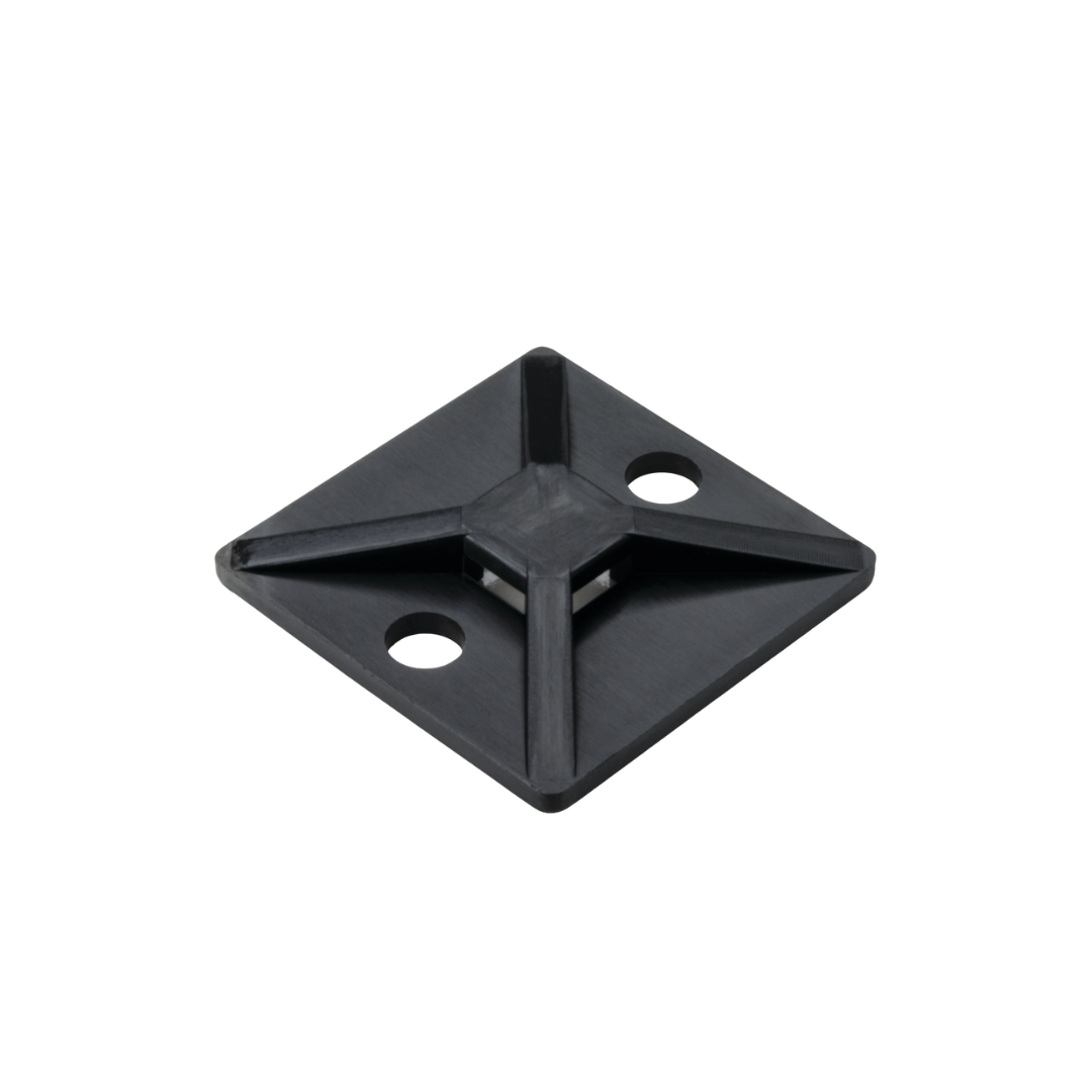 Adhesive Nylon Cable Tie Base 1-1/8″ x 1-1/8″ (Black)