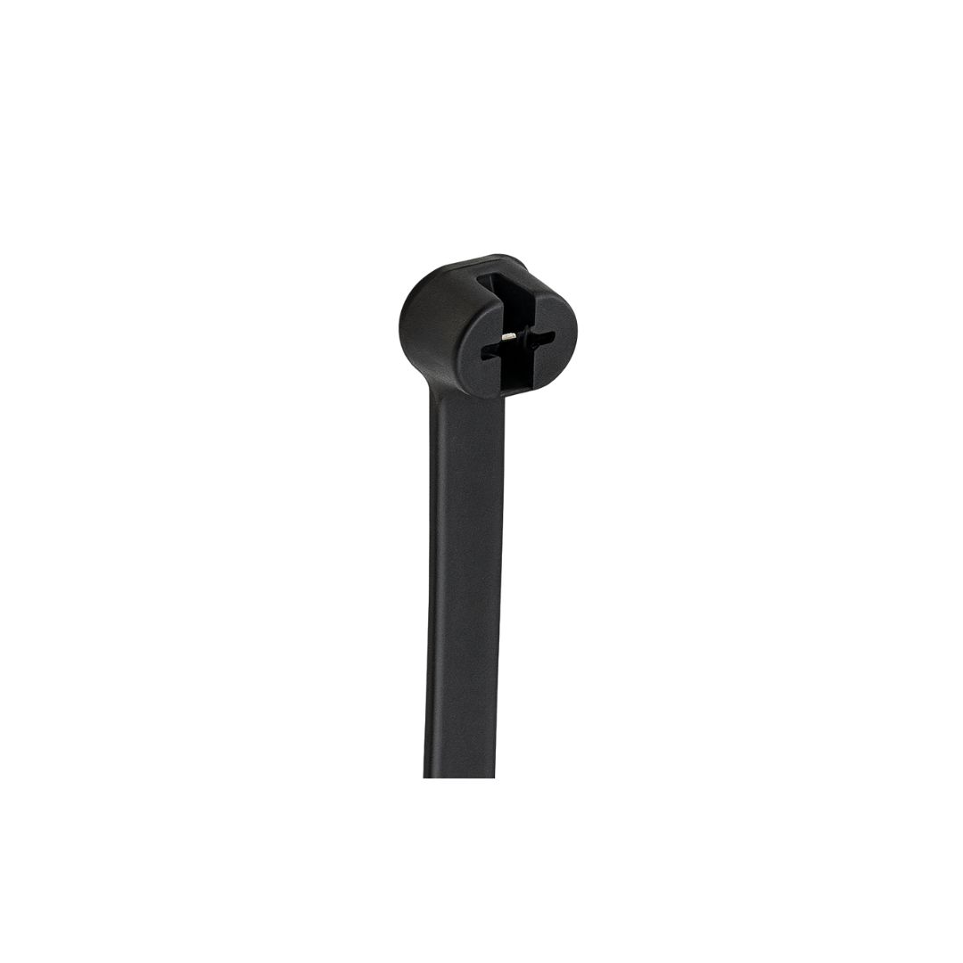 Heavy Duty Nylon Cable Tie with Metal Pawl 13.4" – 120 lb Tensile Strength (Black)