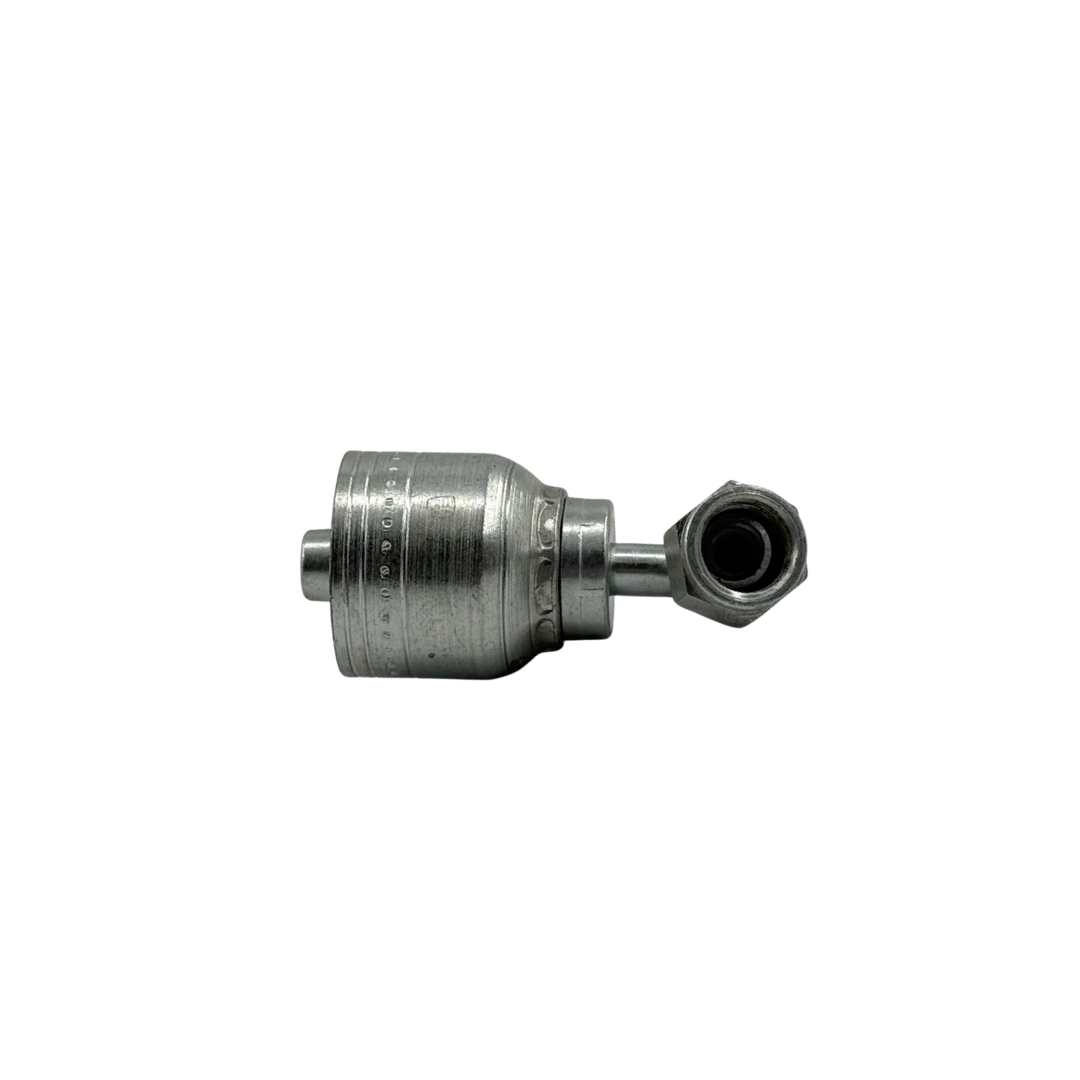 Hydraulic Hose Fitting – Female Swivel JIC 37°/45° – 90° Elbow – 3/8" Hose x 7/16"-20 Thread – Z Series – WeatherGRIP™
