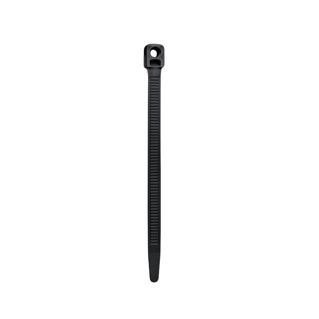 Nylon Cable Tie with Mounting Hole 11.5" – 50 lb Tensile Strength (Black)