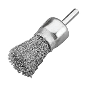 1" Crimped Wire End Brush β Coarse β 1/4" Shank β Clamshell Pack β Carbon Steel β Max 4,500 RPM