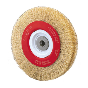 6" Crimped Wide Face Wire Wheel Brush β Multi-Adapter Arbor β Carbon Steel β Max 6,500 RPM