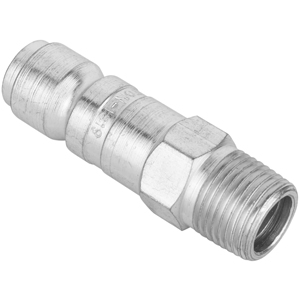 Pneumatic Quick-Connect Plug — High-Flow, 3/8 in Basic Flow, 1/2 in Male NPT, Steel, 300 psi, 99 SCFM (1819)