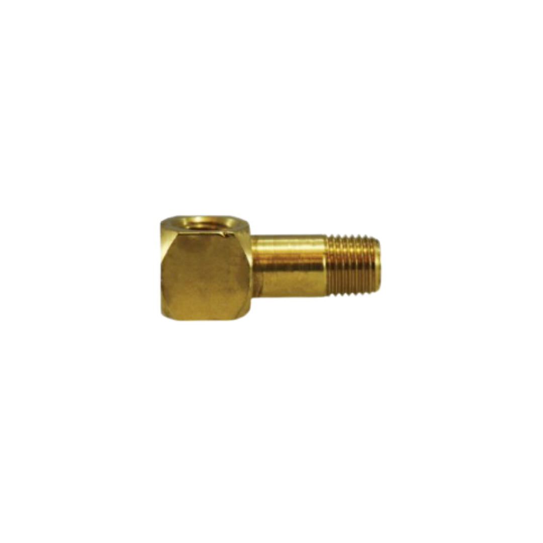 3/8" Brass Long Drop Street Elbow | 90° FIP x MIP | 1-3/4" Center-to-End | -65°F to 250°F