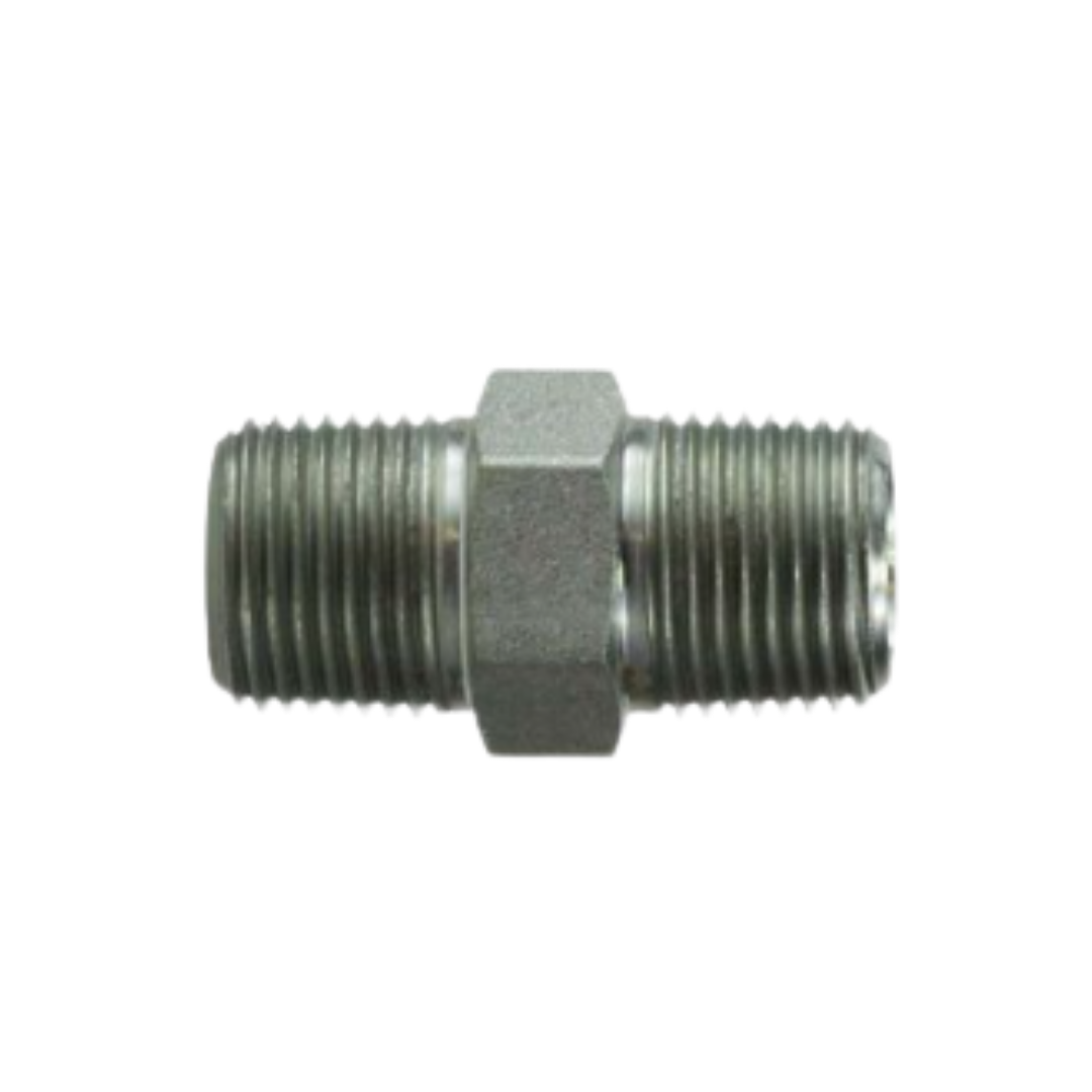 1" x 3/4" Steel Hex Pipe Nipple – NPT Male x Male, 2,000 PSI, 375°F Rated