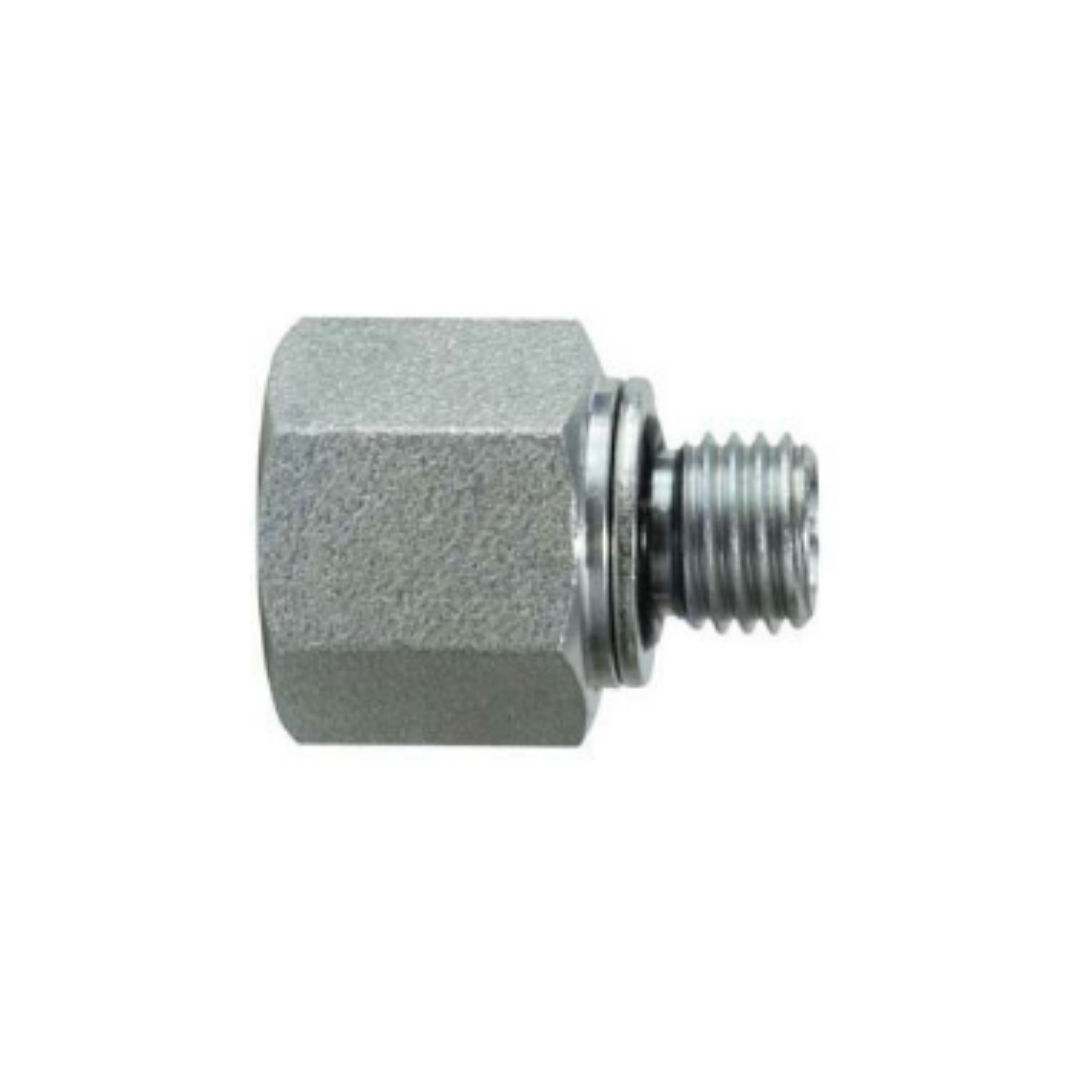 3/8"-18 NPT x M18 x 1.5 Metric Female Adapter – Steel, High-Temperature Threaded Fitting