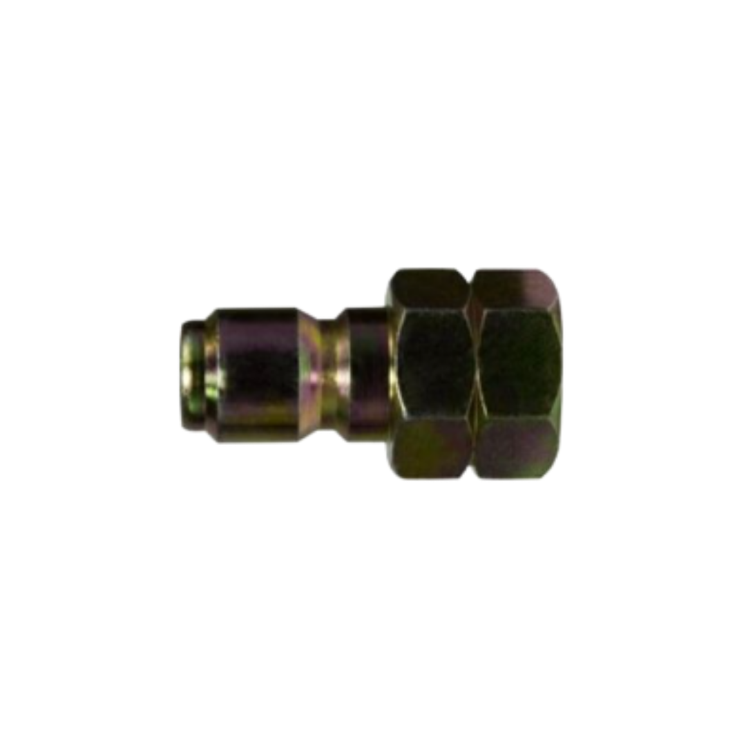 3/8" Female Steel Straight Plug | 4000 PSI, Quick Disconnect, Non-Shutoff