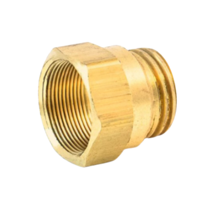 3/8" DOT Brass Reusable Hose Coupling Nut (No Spring Guard)