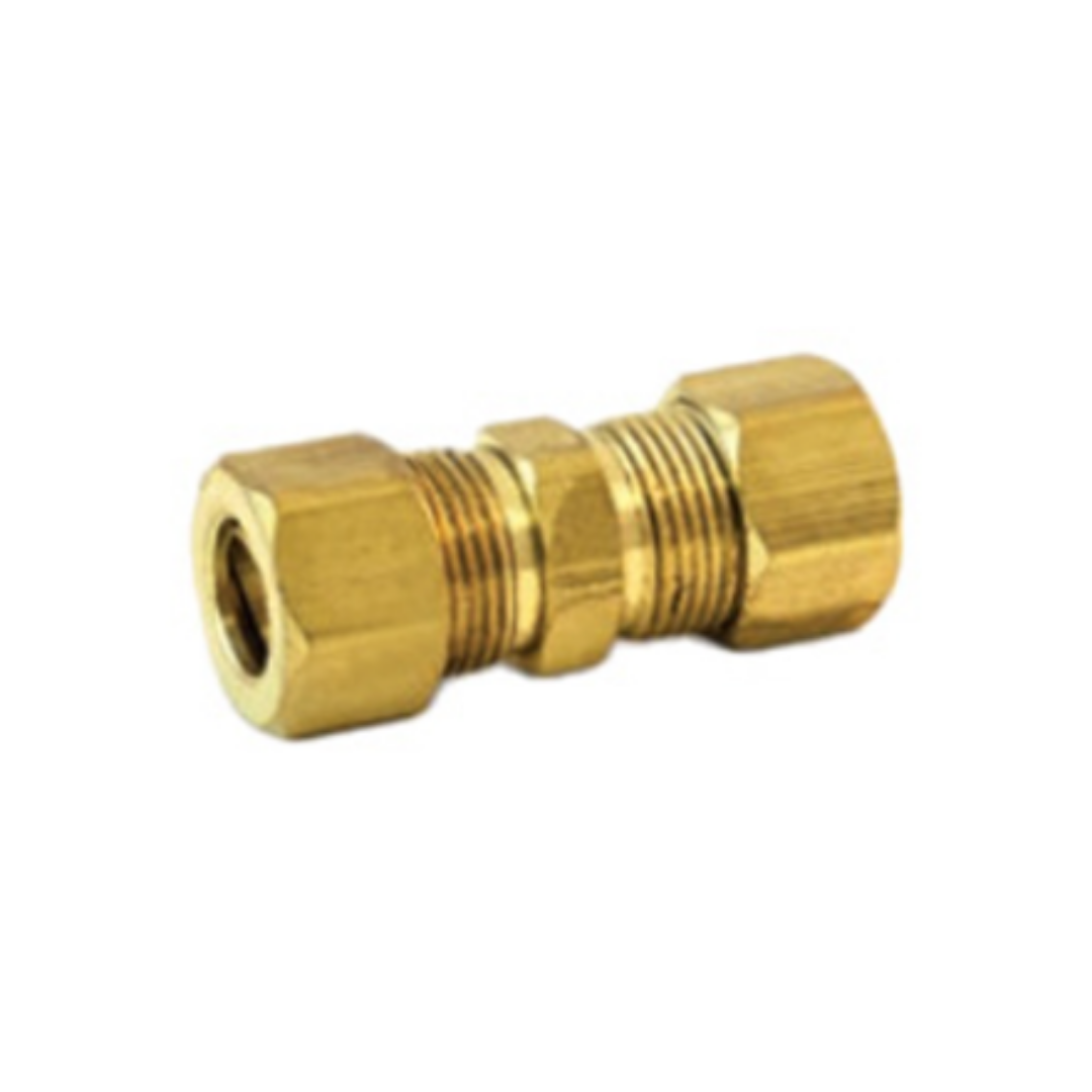 1/4" Brass Standard Compression Union (Tube to Tube)