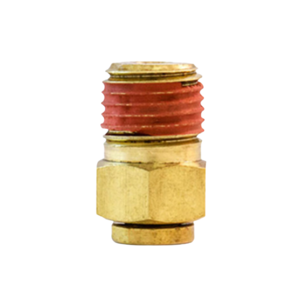 3/16" x 1/8" Male Connector, Push-to-Connect, Brass/Composite