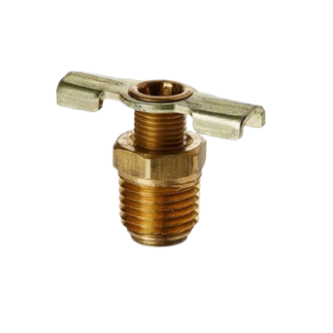 TRS-SDC604-4 Brass Drain Cock, 1/4" NPT, External Seat, Standard Male Pipe Valve