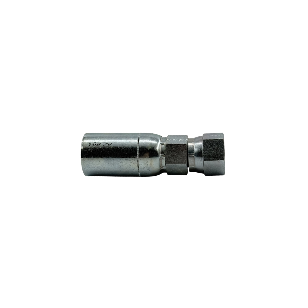 5/8" Hose x 7/8"-14 JIC 37° Female Swivel – Hydraulic Hose End – Trivalent Zinc – Couplamatic CS09 Series
