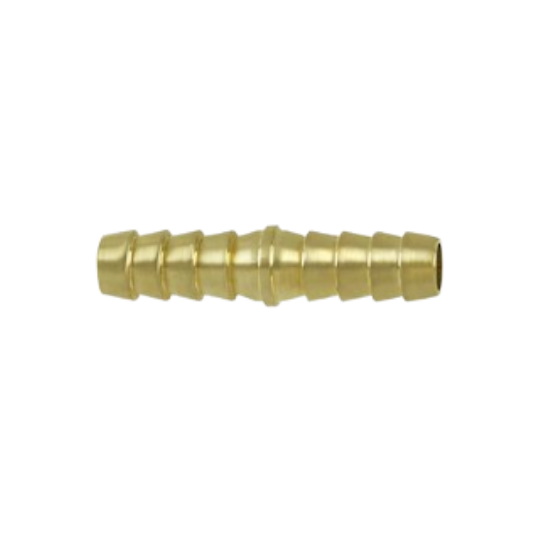 5/8" Brass Hose Mender, Barb x Barb Splicer