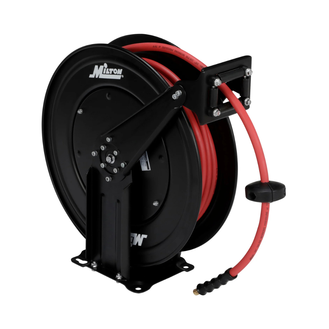 Steel Dual-Arm 50-Foot Auto Retract Hose Reel
