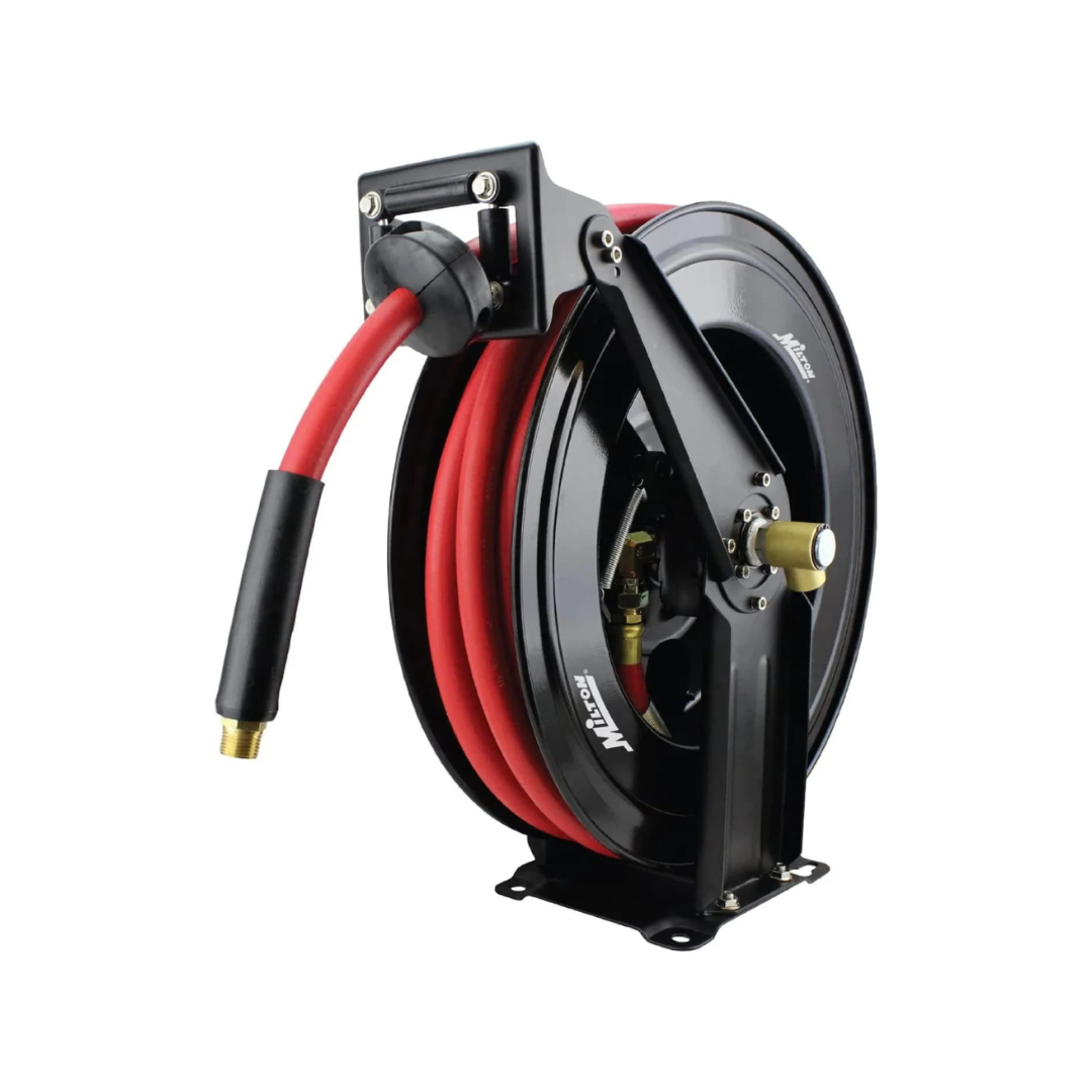 Steel Dual-Arm 50-Foot Auto Retractable Hose Reel