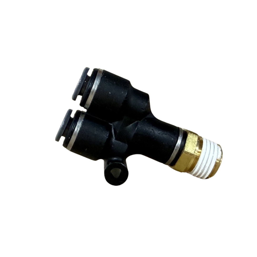 1/4" Tube x 1/4" Pipe Male Branch Y – Composite DOT Push-to-Connect Air Brake Fitting